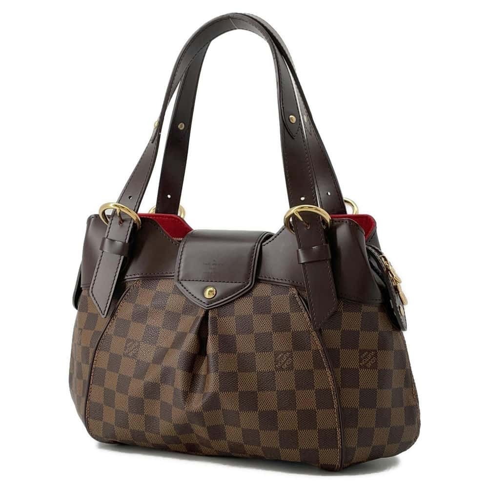 Louis Vuitton Brown Bag Shoulder Damier Ebene Sistina Handbag